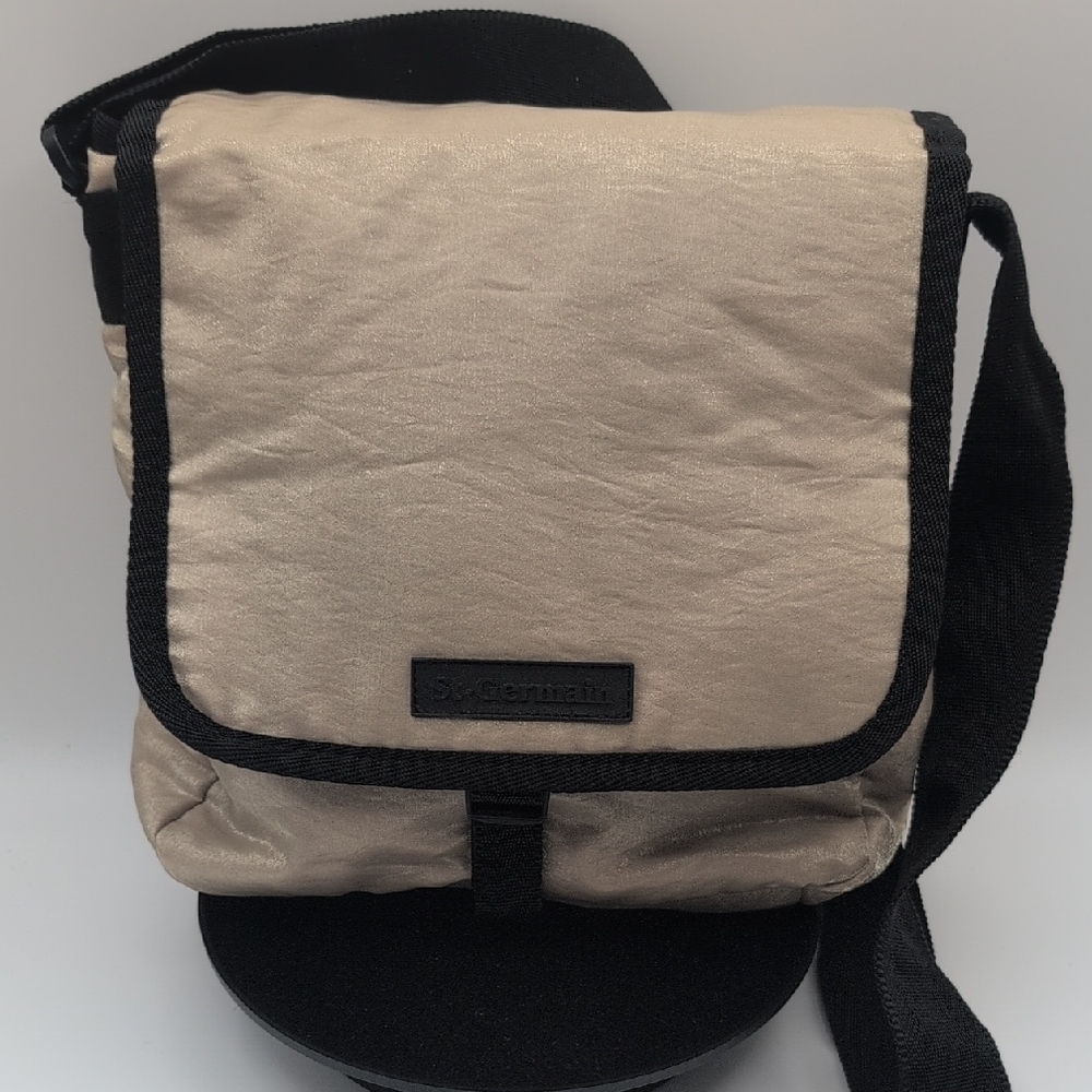 St- Germain| Black And Cream With A Goldish Sheen Women's Small Messenger Bag